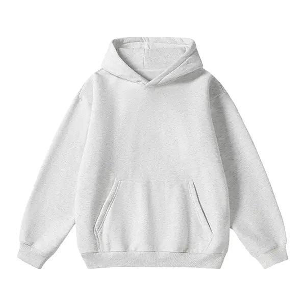 Men's Cotton Blend Hoodie Long Sleeve Pullover Black Beige Casual Wear