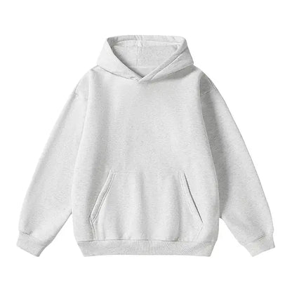 Men's Cotton Blend Hoodie Long Sleeve Pullover Black Beige Casual Wear
