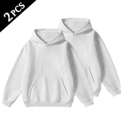 Men's Cotton Blend Hoodie Long Sleeve Pullover Black Beige Casual Wear