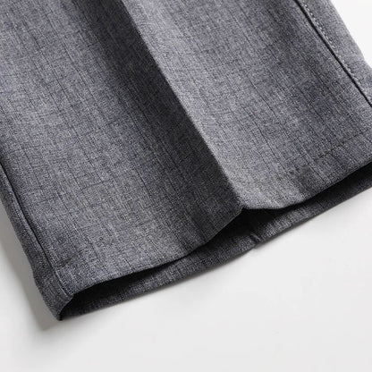Men's Business Casual Dress Pants (4pcs) - Slim Fit Straight Leg, Plain Classic Menswear with Draping Effect