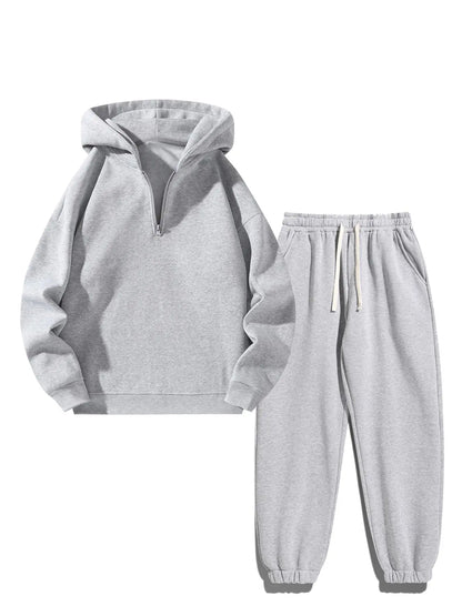 Men's Cotton 2-Piece Vintage Knit Tracksuit Set