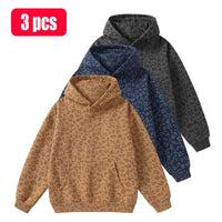 Khaki leopard print + navy blue leopard print + dark gray leopard print