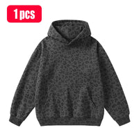 Dark gray leopard print