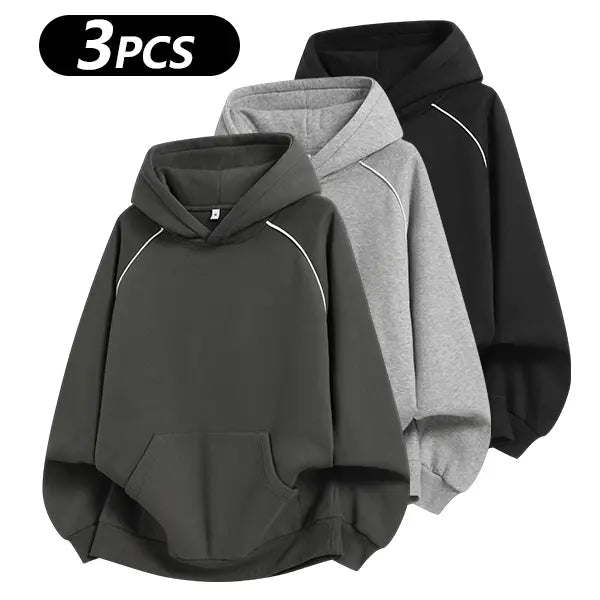 Men's Cotton-Blend Hooded Pullover Sweatshirt