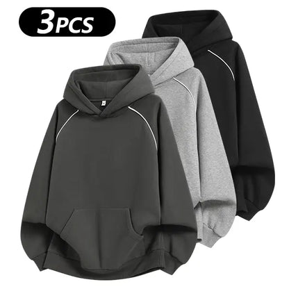 Men's Cotton-Blend Hooded Pullover Sweatshirt