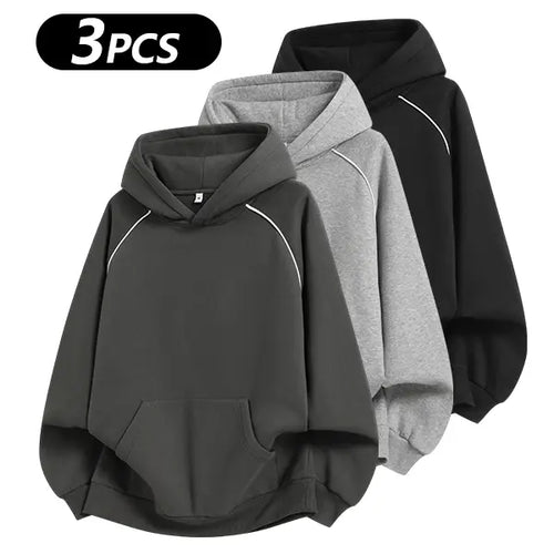 Men's Cotton-Blend Hooded Pullover Sweatshirt
