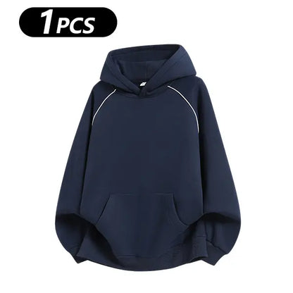 Men's Cotton-Blend Hooded Pullover Sweatshirt