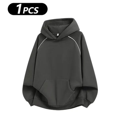 Men's Cotton-Blend Hooded Pullover Sweatshirt