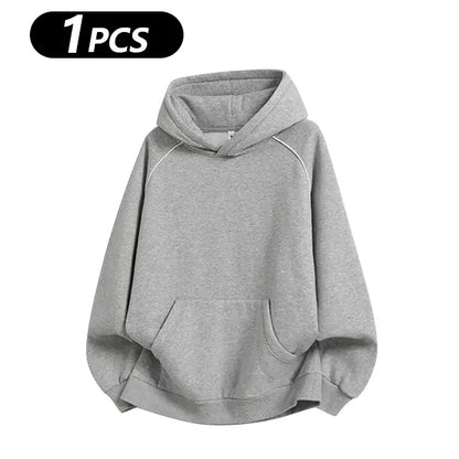 Men's Cotton-Blend Hooded Pullover Sweatshirt