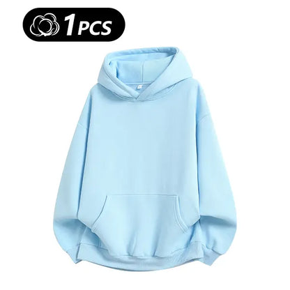 Men's 100% Cotton Vintage Loose Fit Pullover Hoodie