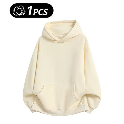 Men's 100% Cotton Vintage Loose Fit Pullover Hoodie