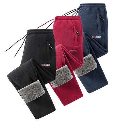 Men's Polar Fleece Thermal Athletic Pants with Thick Insulated Lining