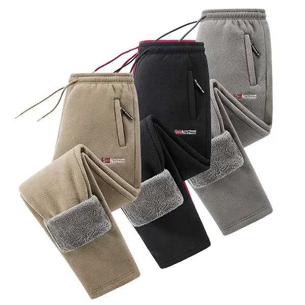 Men's Polar Fleece Thermal Athletic Pants with Thick Insulated Lining