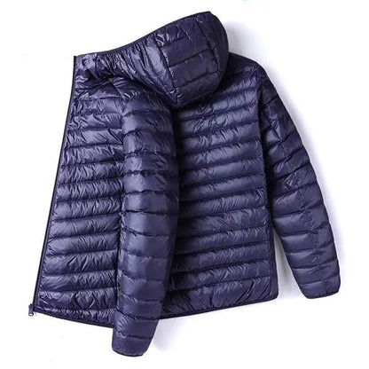 Menswear Tops, Plain Stylish Lightweight Padded Zip-Up Windproof Outerwear
