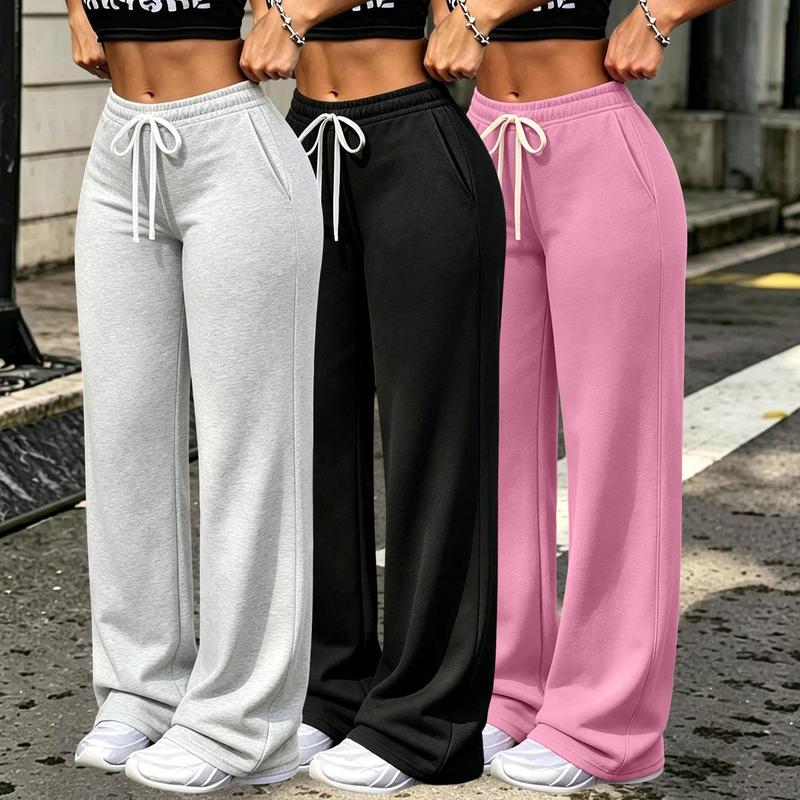 3Pcs Women's Casual Straight Leg Pants