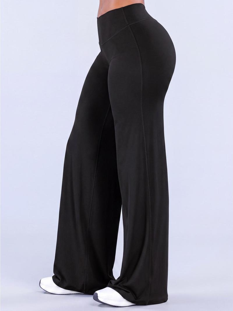 Women’s 100% Lyocell Leopard-Print Wide-Leg Pants with Elastic Waist