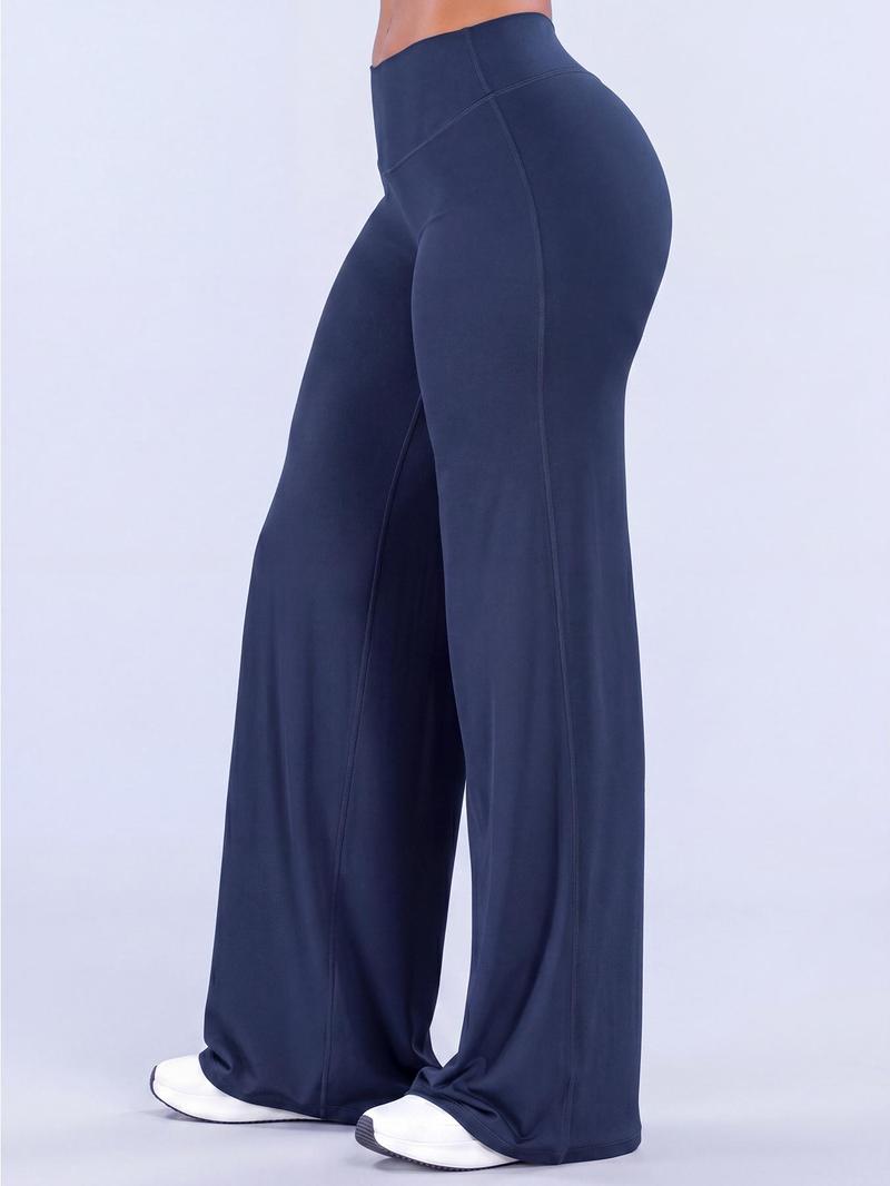 Women’s 100% Lyocell Leopard-Print Wide-Leg Pants with Elastic Waist