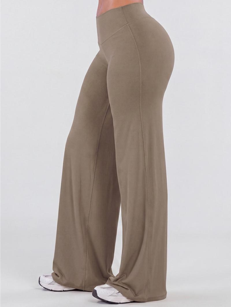 Women’s 100% Lyocell Leopard-Print Wide-Leg Pants with Elastic Waist