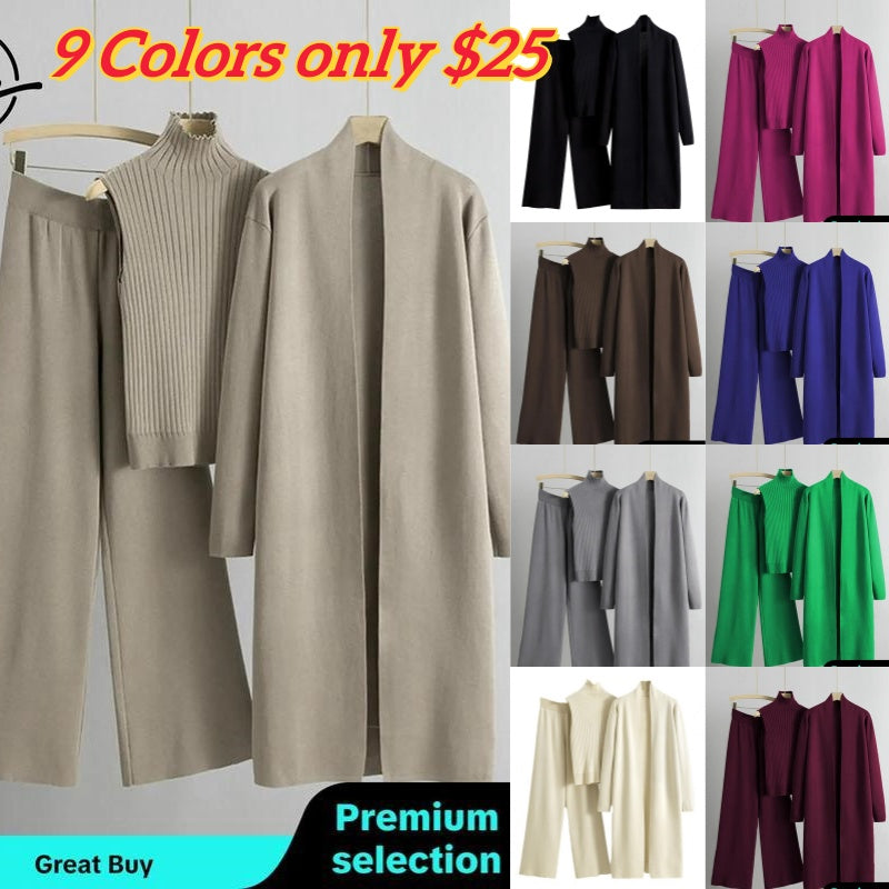 Sweater Set with Sleeveless Vest