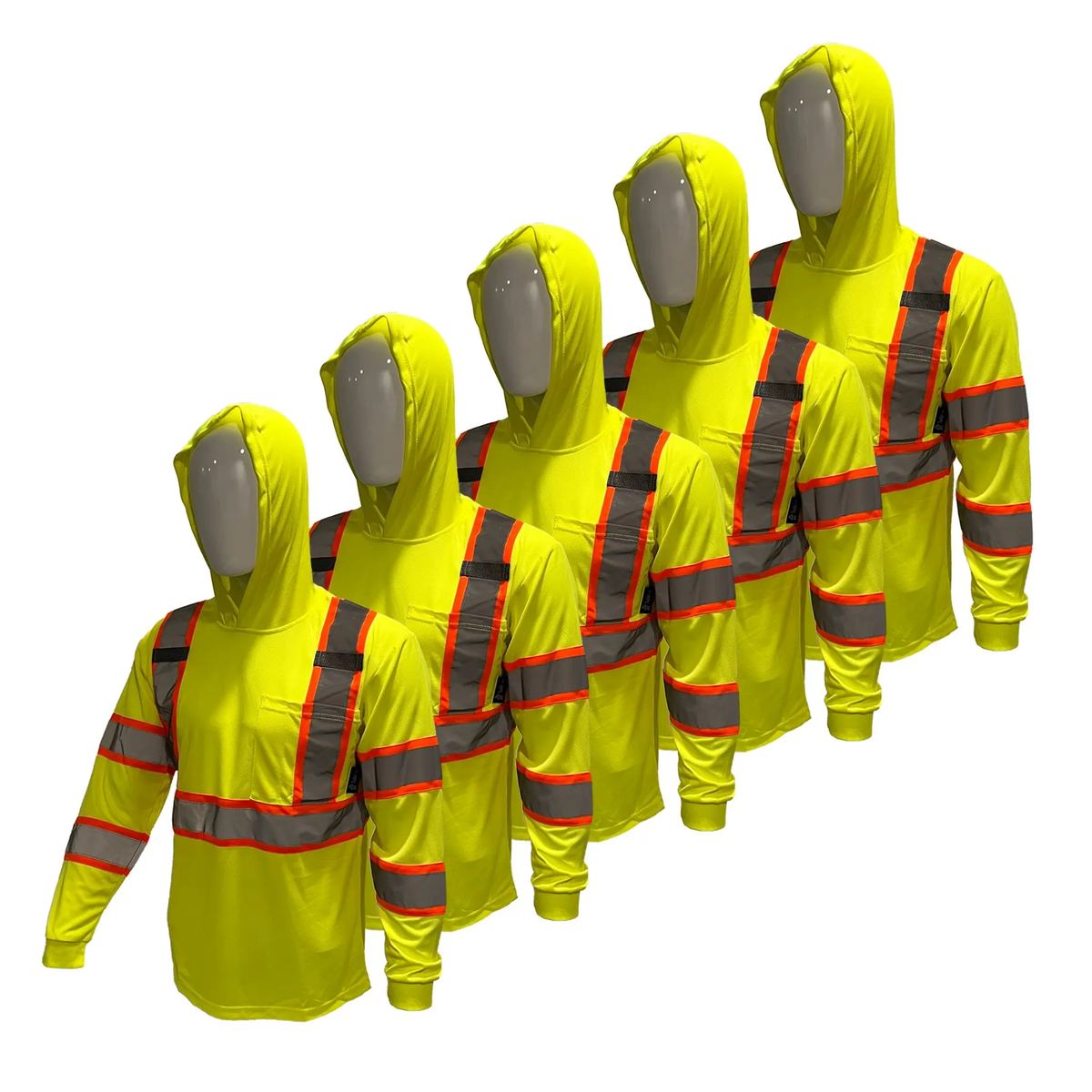 🔥 SPECIAL OFFER-Men's High Visibility Hoodie Work Shirt – Long Sleeve Reflective Safety Top