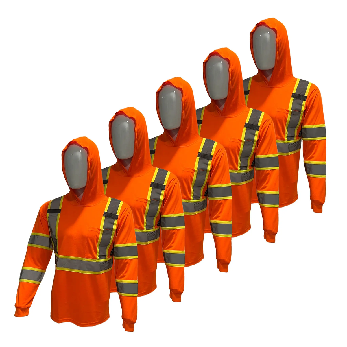 🔥 SPECIAL OFFER-Men's High Visibility Hoodie Work Shirt – Long Sleeve Reflective Safety Top