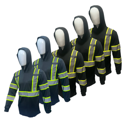 🔥 SPECIAL OFFER-Men's High Visibility Hoodie Work Shirt – Long Sleeve Reflective Safety Top