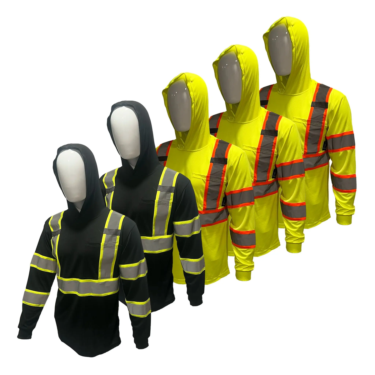 🔥 SPECIAL OFFER-Men's High Visibility Hoodie Work Shirt – Long Sleeve Reflective Safety Top