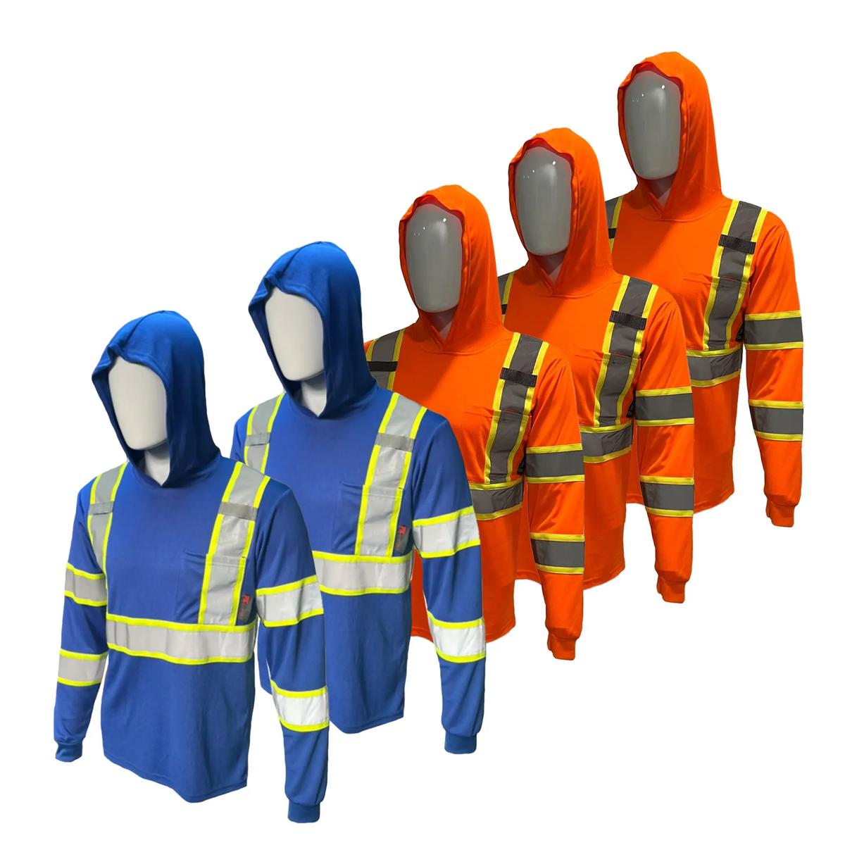 🔥 SPECIAL OFFER-Men's High Visibility Hoodie Work Shirt – Long Sleeve Reflective Safety Top