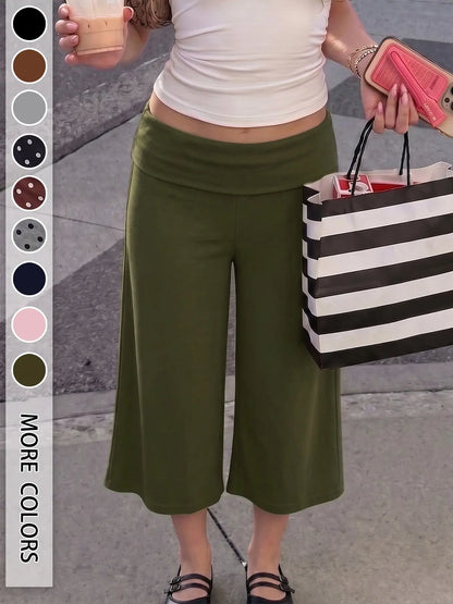 🔥Women's Mid Waist Turn-Up Capri Leggings