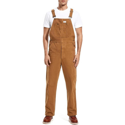 Men's Heavy-Duty Denim Bib Overalls – Rugged Workwear with Utility Pockets