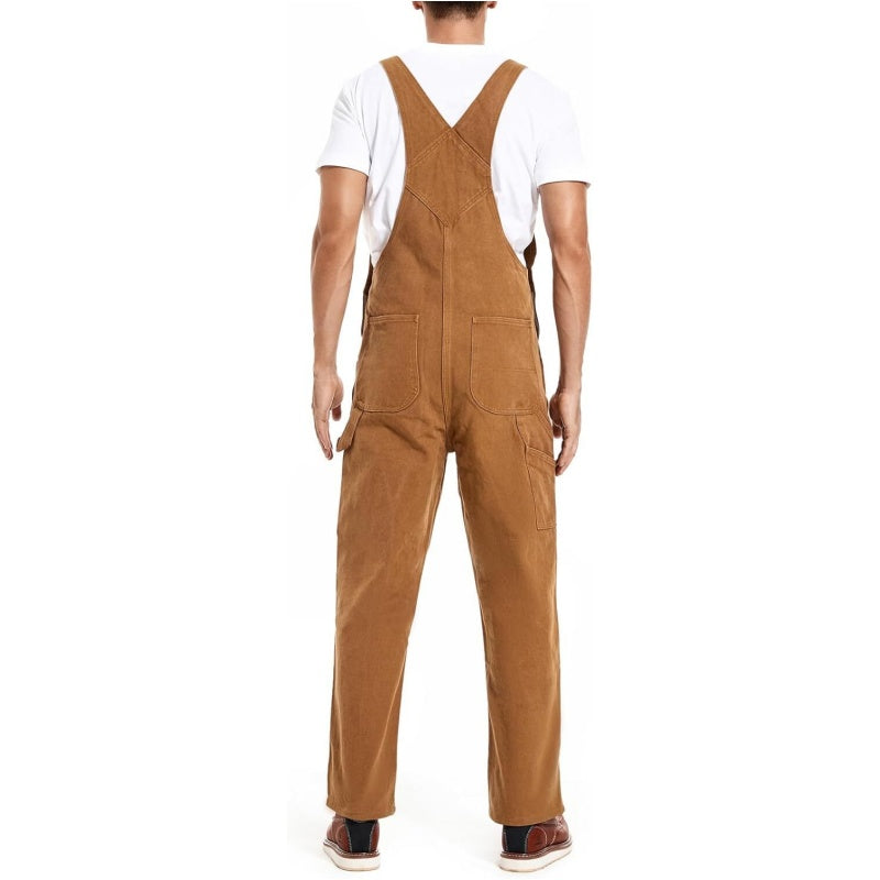 Men's Heavy-Duty Denim Bib Overalls – Rugged Workwear with Utility Pockets
