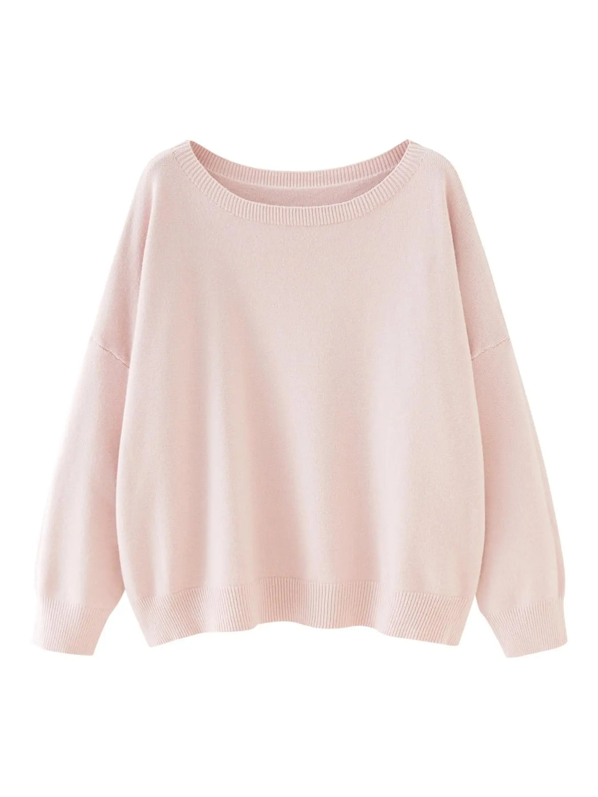 Women's Plain Scoop Neck Sweater