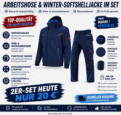 ☀️ WINTER-SALE IM SOMMER ❄️ Softshelljacke × Bundhose e.s.motion 2020 Set