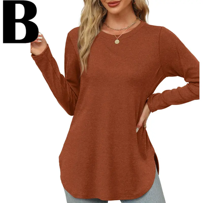 Women's Long Sleeve Tunic Top with Thumb Holes – mutecho