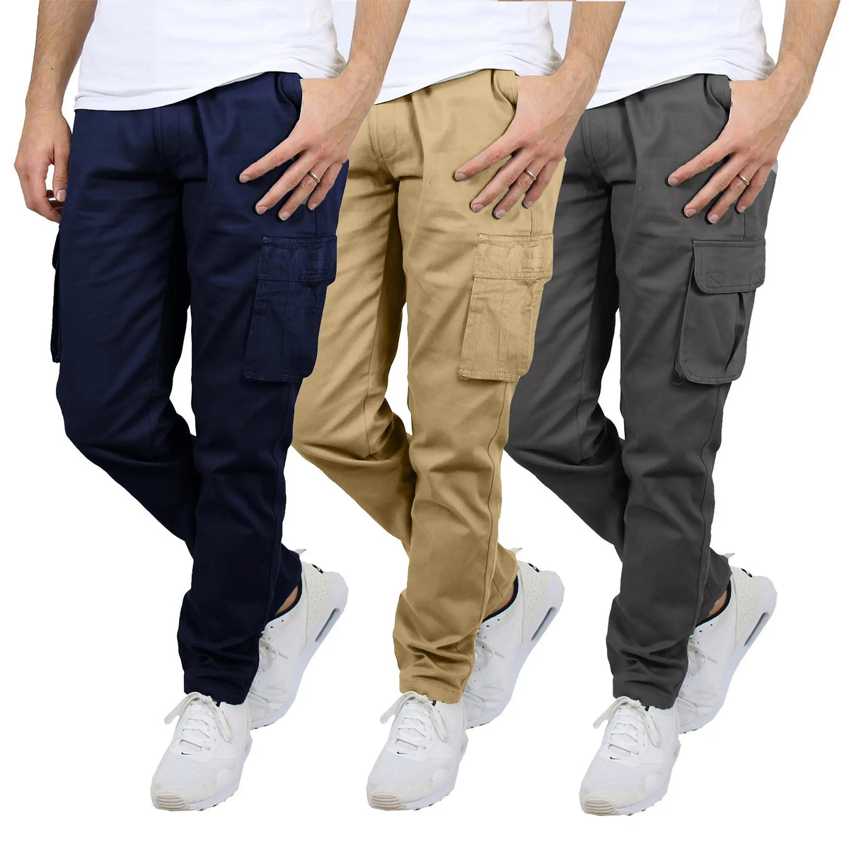 Herren Flex-Stretch Baumwoll-Cargohosen
