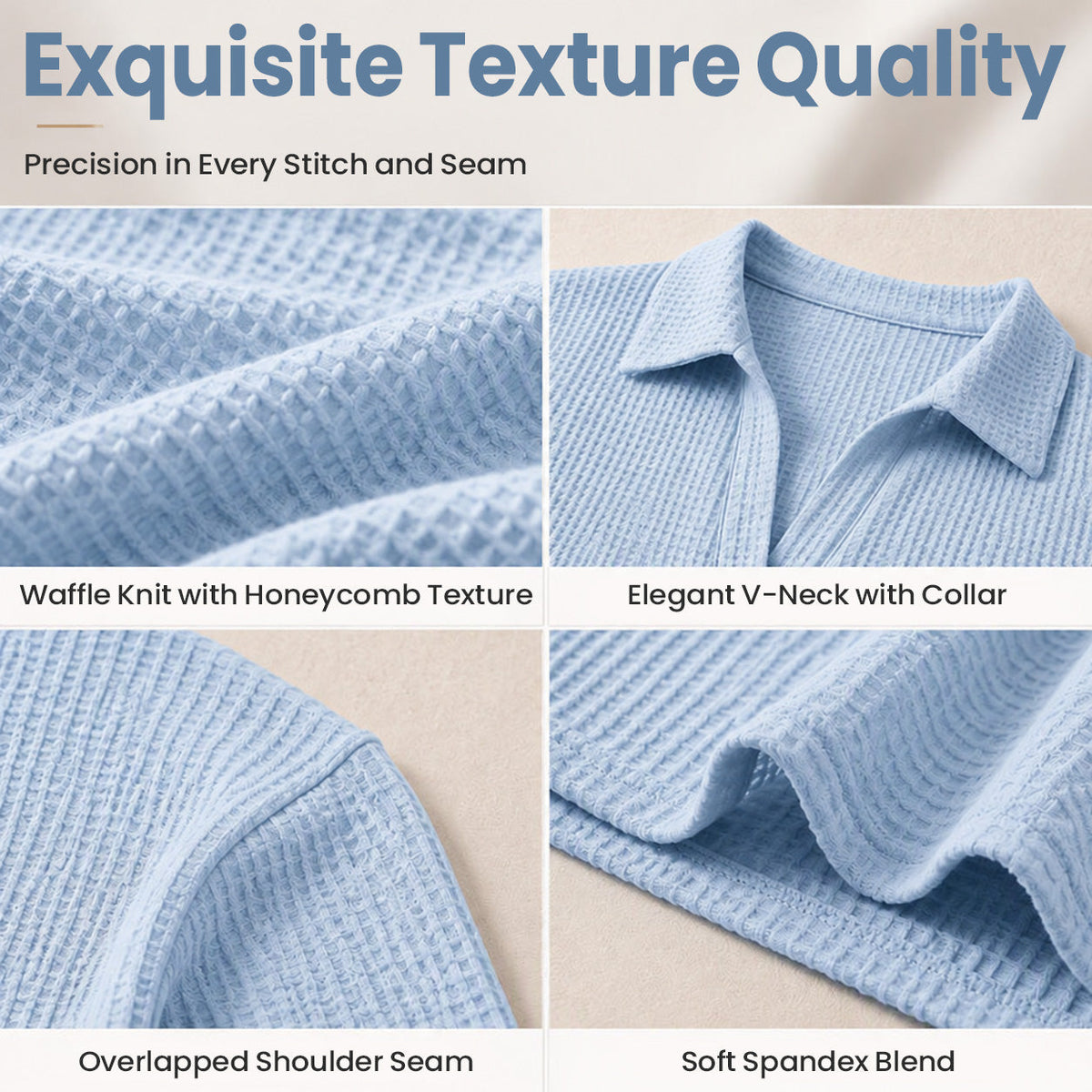 Bestseller 🏆🧶 Women's knitted top with V-neck and long sleeves