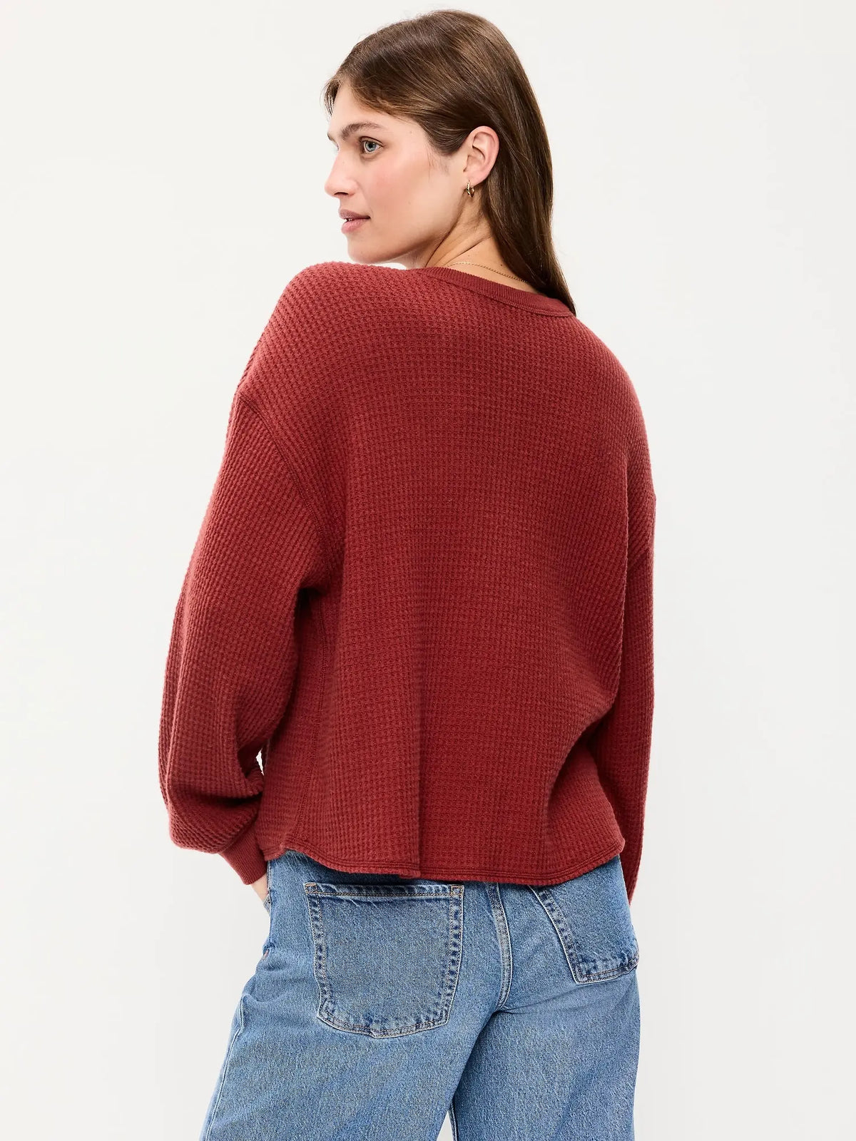 Hurry! 40% Off Everything Ends Soon|Long-Sleeve Crew-Neck Henley T-Shirt
