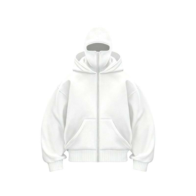 Men’s Windproof Balaclava Hoodie with Built-In Face Cover