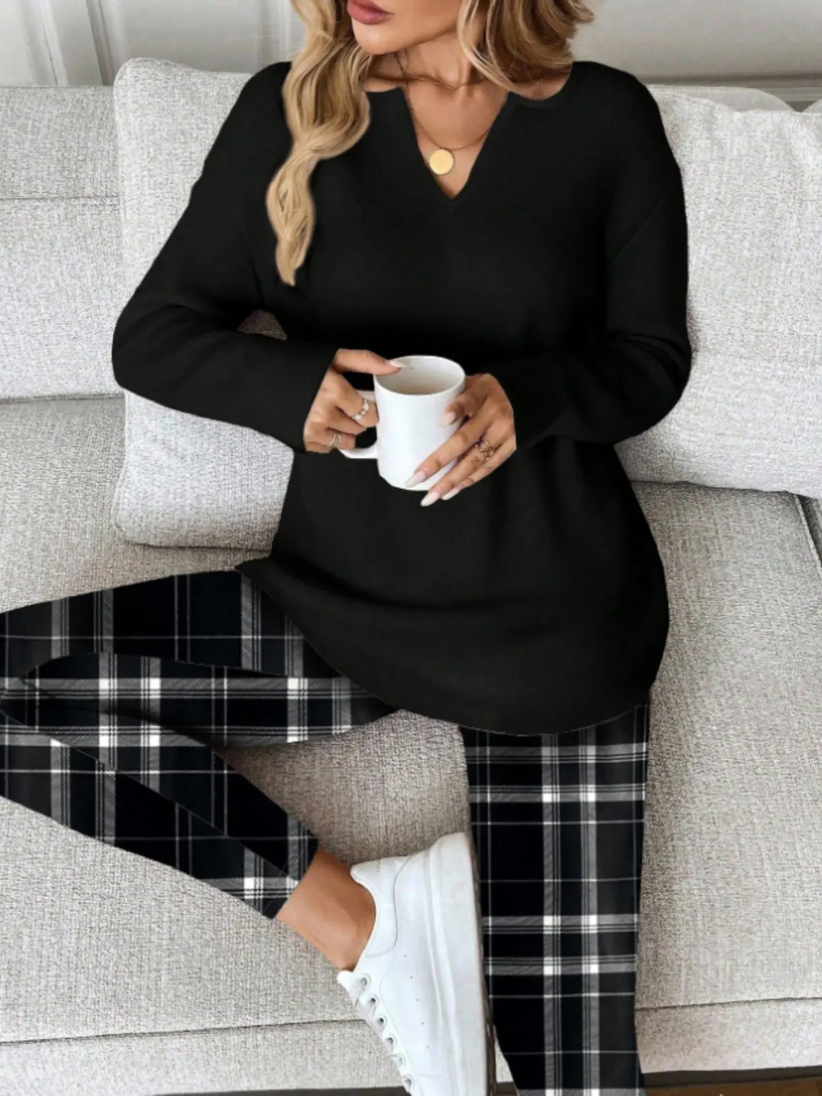 2pcs/Set Women Long Sleeve T-Shirt And Leggings