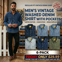 Vintage Grey Denim Shirt - Tonal Shades Collection