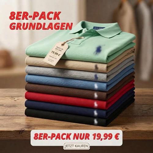 🔥Exklusive Mode-Deals stark reduziert! ⚡Herren Einfarbiges KurzarmPoloshirt mit Knopfleiste