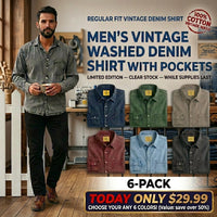Vintage Washed Denim Shirt - Base Color Collection