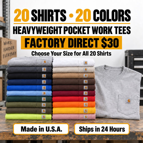 ✨Classic Heavyweight Pocket Work Tee – Relaxed Fit, Built for Everyday Work