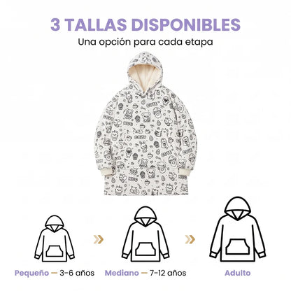 Bata para colorear                           🎨 Crea un diseño único        ☁️ Suave, cálida y súper cómoda      🧠 Creatividad y diversión sin pantallas      🎁 24 rotuladores incluidos de regalo