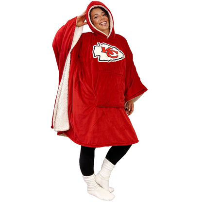 Black Friday Sale - 60" x 80" Wearable Hooded Blanket with Logo Patch