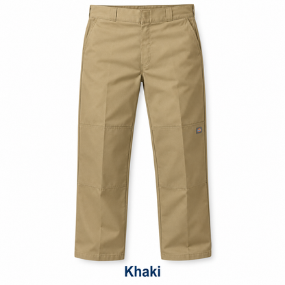 Men's Loose Fit Double Knee Work Pants — 7 Pairs for $23.99