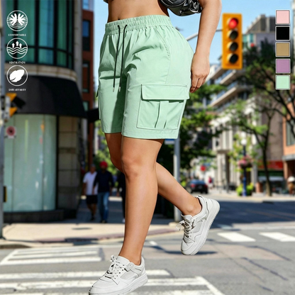 【LAST DAY SALE】Women's outdoor cargo shorts—multi-pocket design.