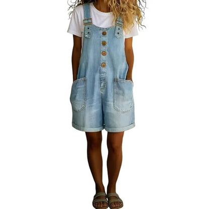 Women's Vintage Denim Overalls – Relaxed Fit