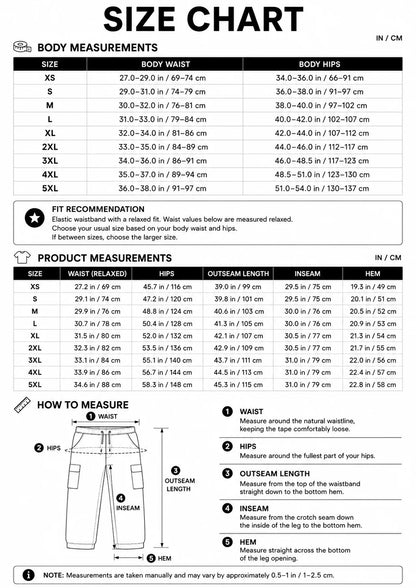 Men's Multi-Color Cargo Joggers — Multi-Pocket Tactical Casual Long Pants