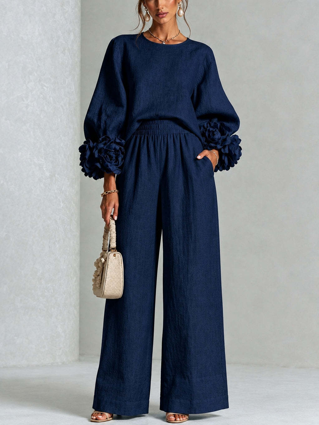 FLORAL CUFF TWO-PIECE SET